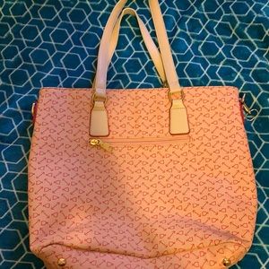 Pink and gold purse